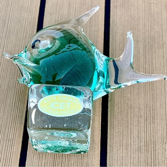 Vintage Authenticated Murano Arte Venezuela ICET Hand Blown Art Glass Angelfish - Picture 14 of 16